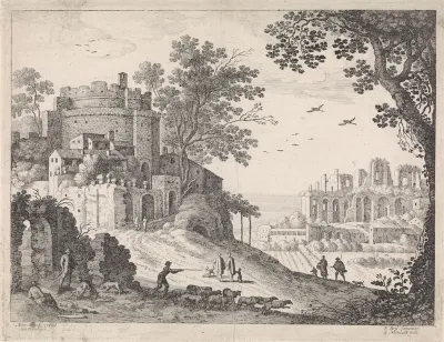 Gebouwen langs een weg