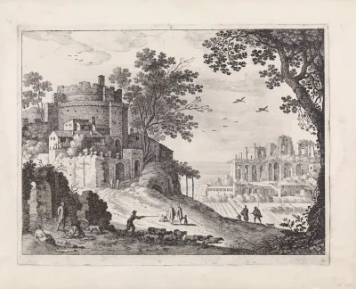 Gebouwen langs een weg
