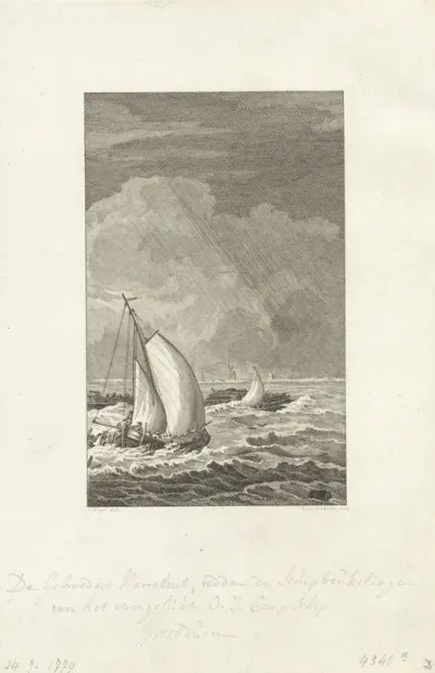 Gebroeders Naerebout redden de opvarenden van de Woestduin, 1779