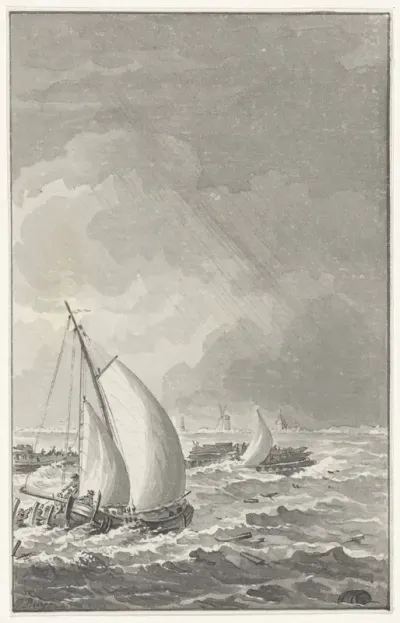 Gebroeders Naerebout redden de opvarenden van de Woestduin, 1779