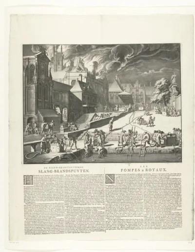 Gebruik van de nieuwe brandspuitslangen, 1677