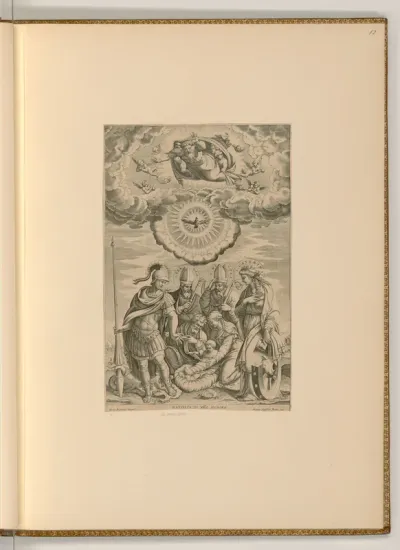 Geburt Christi mit den Hll. Georg, Blasius, Nikolaus, Katharina