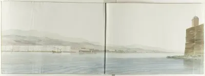 Gedeelte van de kade van Messina, gezien vanaf uiterste punt van kasteel San Salvatore