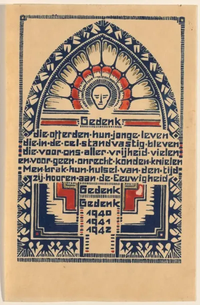 Gedenkkaart voor de gevallenen 1940-1942