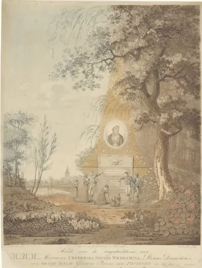 Gedenknaald ter gelegenheid van het overlijden van Wilhelmina van Pruisen