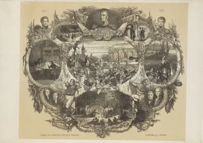 Gedenkplaat bij de novemberfeesten in 1863