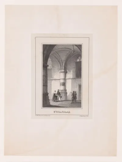 Gedenksteen Willem Bilderdijk in de Sint-Bavo Kerk in Haarlem