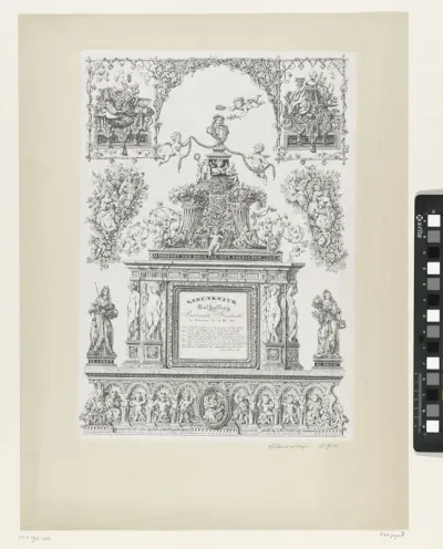 Gedenkstuk aan de Onthulling van Rembrandts Standbeeld te Amsterdam den 27e Mei 1852