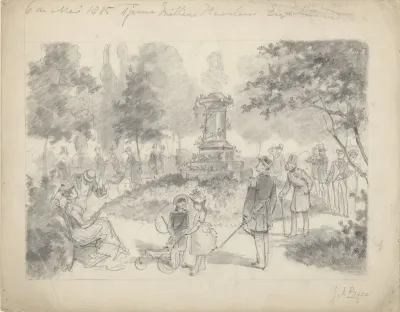 Gedenkteken voor Prins Hendrik der Nederlanden in het Plantsoen op de Prins Hendrikkade te Amsterdam