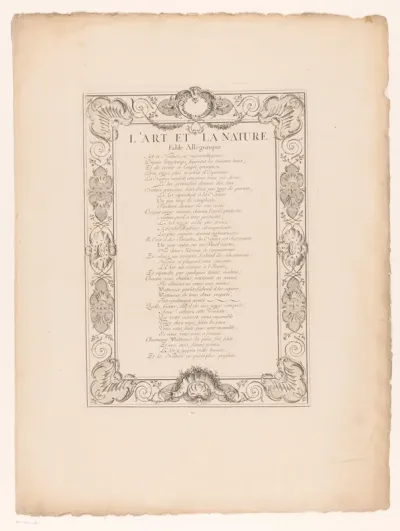 Gedicht in versierde lijst