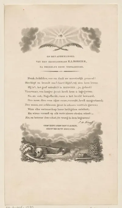 Gedicht ter nagedachtenis aan Elias Anne Borger