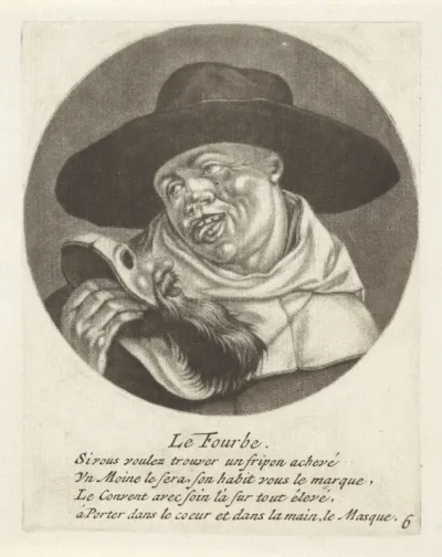 Geestelijke met een masker