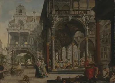 Gefantaseerd renaissance paleis