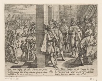 Geheime ontmoeting van Civilis met andere leiders uit Trier