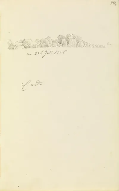 Gehöft in einer Baumlandschaft