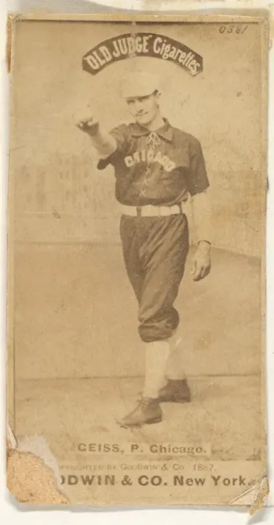 Geiss, Pitcher, Chicago, from the Old Judge series (N172) for Old Judge Cigarettes