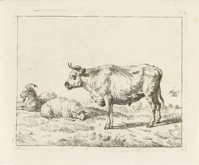 Geit, schaap en staande os