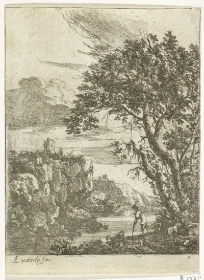 Geitenhoeder aan de oever van een rivier