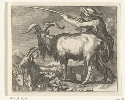 Geitenhoeder met geiten