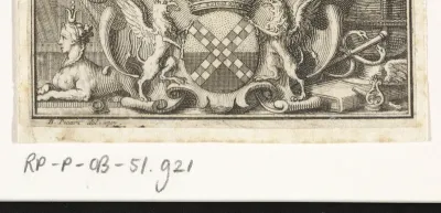 Gekroond wapenschild met andreaskruis