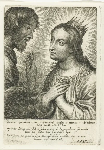 Gekroonde Maria en Christus