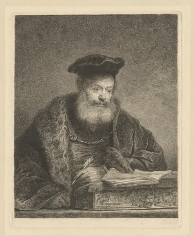 Geleerde aan een lessenaar