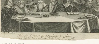 Geleerden rond een tafel