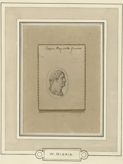 Gemme met het portret van keizer Galba in profiel