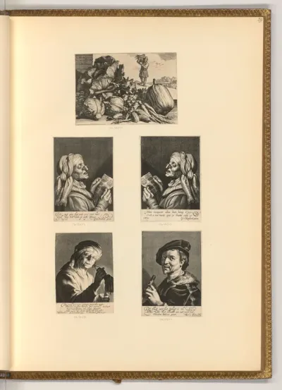Gemüsearrangement; Genrehafte Figuren