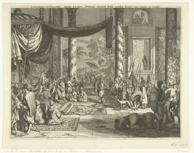 Generaal Gerard Hulft voor de keizer van Ceylon, 1656