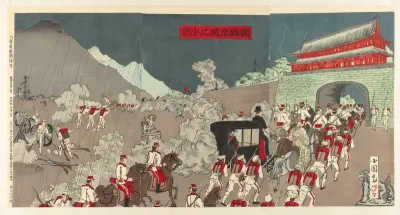 Generaal-majoor Ôshima verslaat de vijand by Songhwan