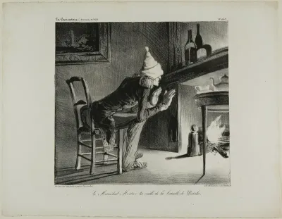 General Mortier, the evening before the battle of Waterloo, plate 456