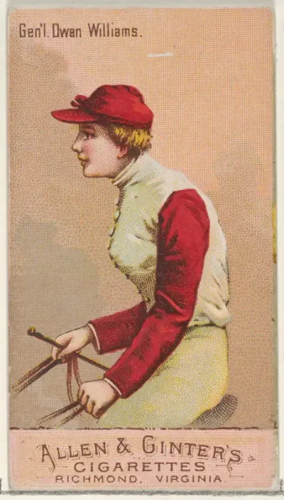 General Owen Williams, from the Racing Colors of the World series (N22b) for Allen & Ginter Cigarettes