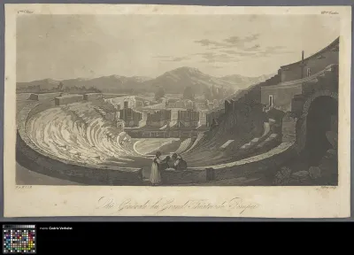 General view of the Great Theater of Pompei