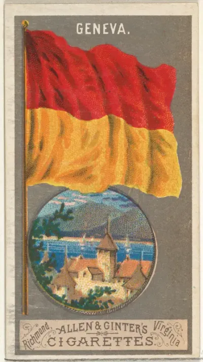 Geneva, from the City Flags series (N6) for Allen & Ginter Cigarettes Brands