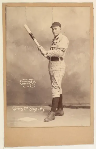 Genins, Center Field, Sioux City, from the series Old Judge Cigarettes