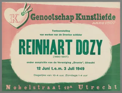 Genootschap Kunstliefde (1907-1947) anno 1807 Tentoonstelling van werken van de Drentse schilder Reinhart Dozy