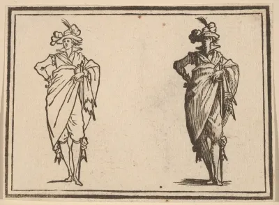 Gentleman Viewed from the Front with Hand on Hips