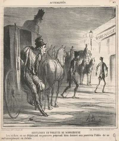 Gentlemen en toilette de workhouse