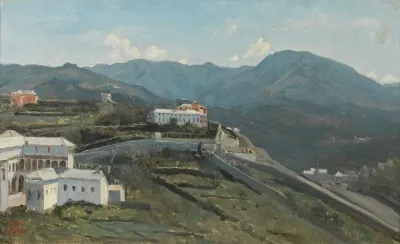 Genua. View of the City and the Apennins