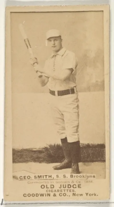 Geo. Smith, Shortstop, Brooklyn Bridegrooms, from the Old Judge series (N172) for Old Judge Cigarettes