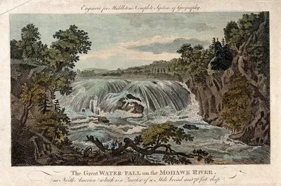Geography: a waterfall on the Mohawk river, North America