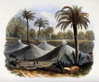 Geography: mounds of volcanic dust