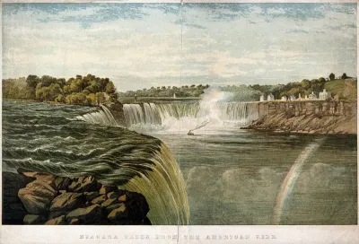 Geography: Niagara Falls, seen from a distance