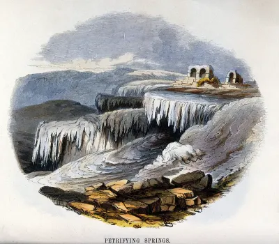 Geography: petrified waterfalls in North America