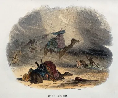 Geography: sand-storms in North Africa