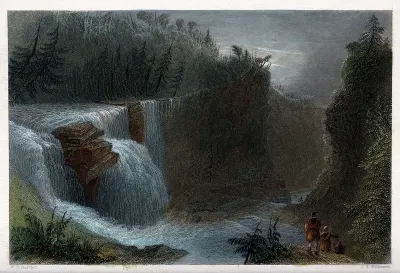 Geography: Trenton Falls, New Jersey, seen from a distance
