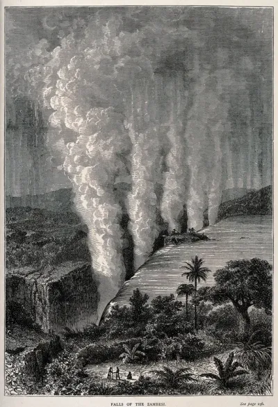 Geography: Victoria Falls, seen from a distance