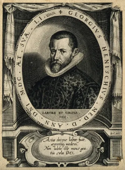 Georg Henisch. Line engraving by D. Custos