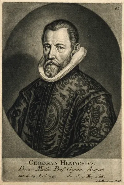 Georg Henisch. Mezzotint by J. J. Haid, 1747